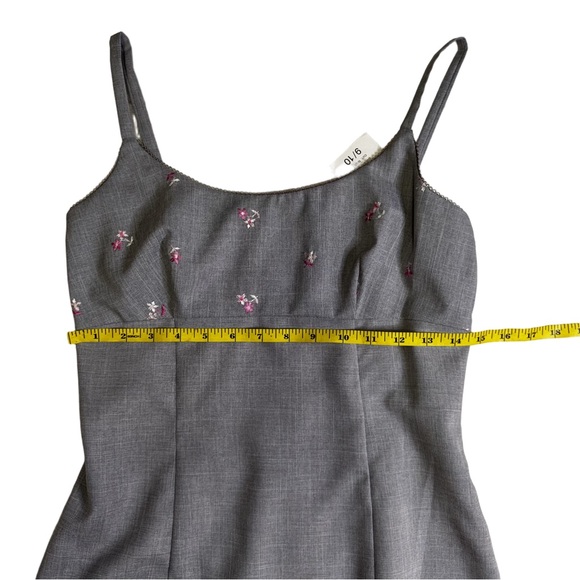 All That Jazz Gray 2 Piece Dress Set Size 9/10 Floral Embroidery on Dress NWT - Picture 14 of 17